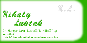 mihaly luptak business card